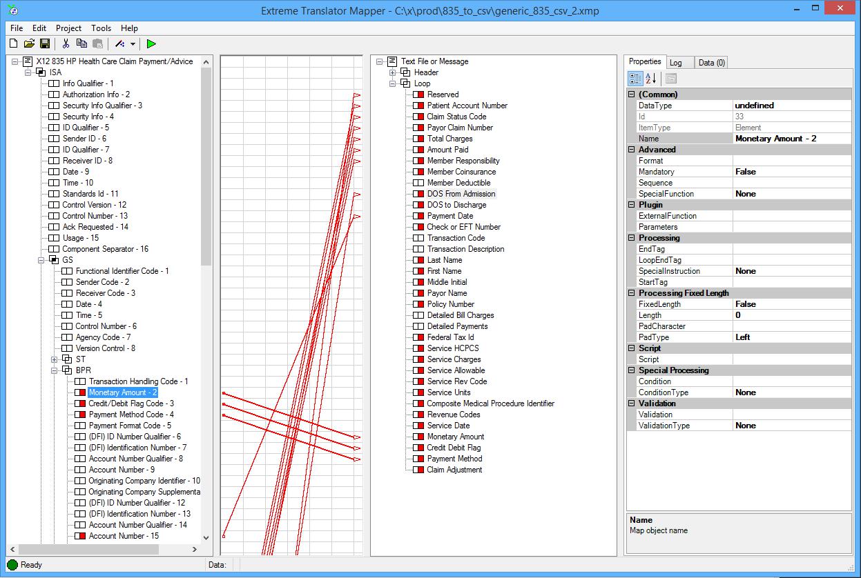 EDI Translator - EDI X12, EDIFACT, XML, CSV and database processing